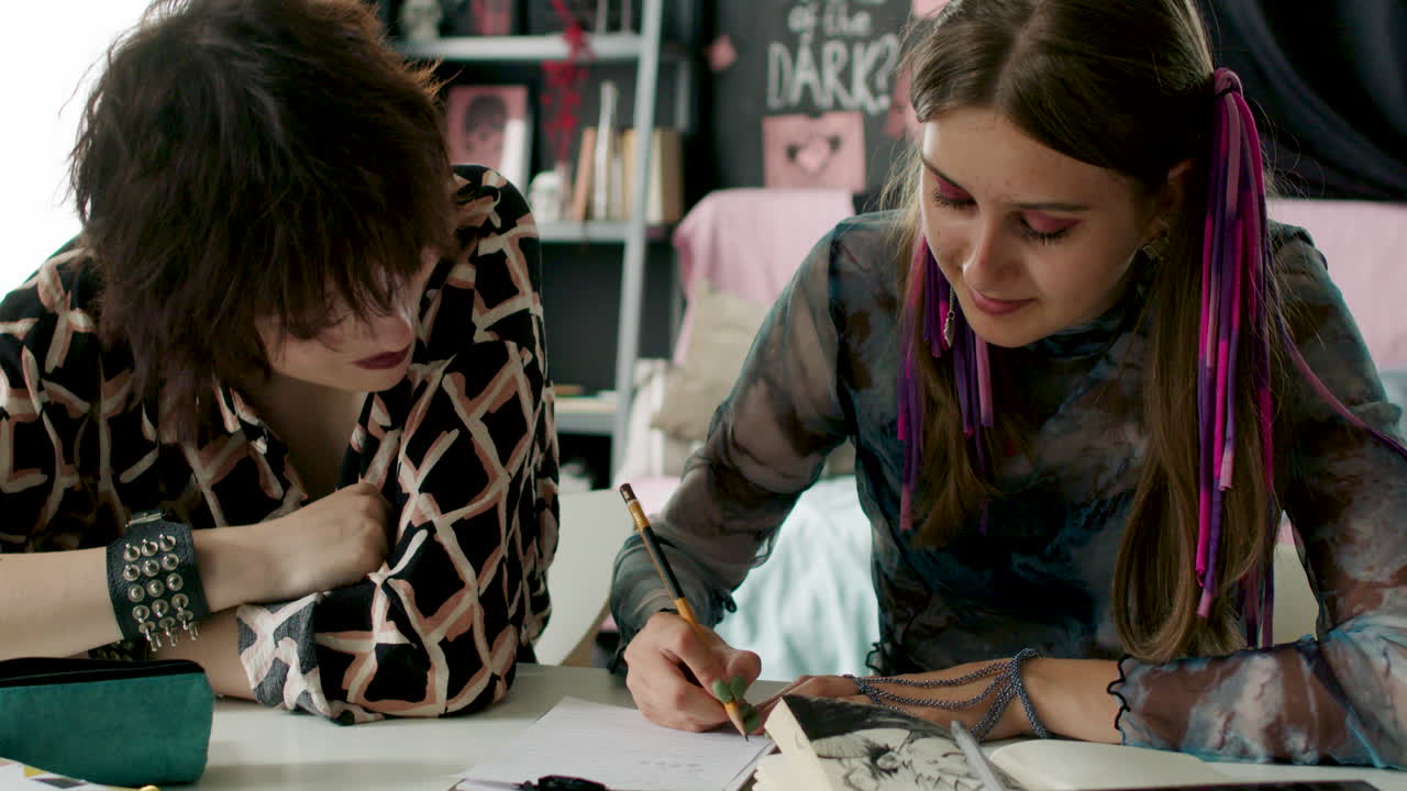 amigos en el dormitorio