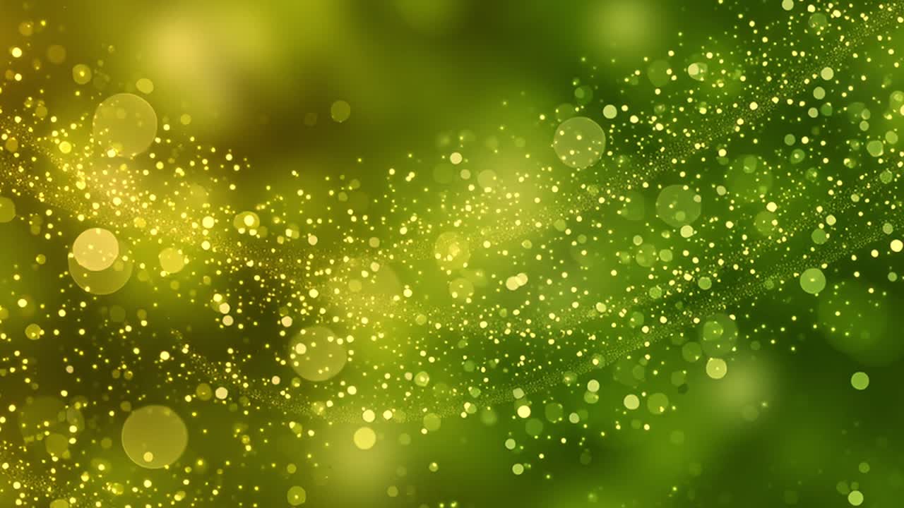 Green and Yellow Bokeh Lights Background