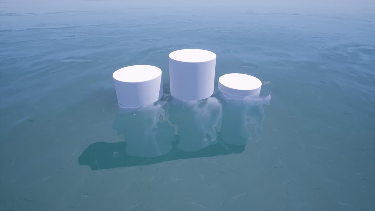 바물에서 빈 3d 모 포디움 장면 세련된 미니멀리즘 디자인 영상 4k