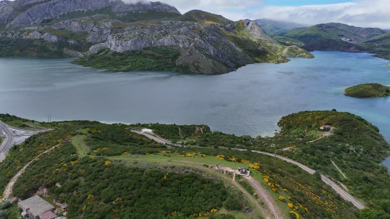 Riaño Reservoir northern Spain province of León ,drone,aerial
