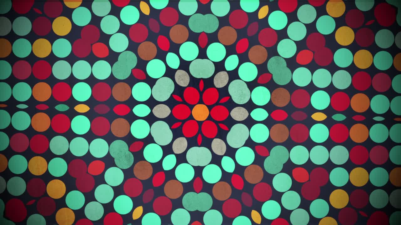 Abstract red and green geometric dots pattern