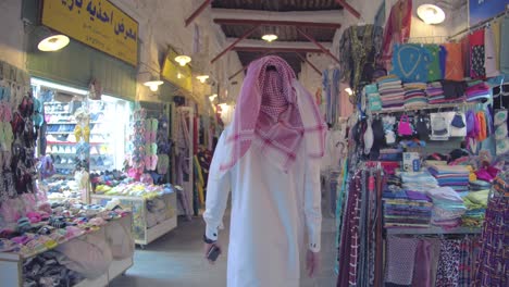 walking through a traditional arabian souq market