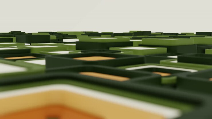 Abstract Geometric Cube Pattern