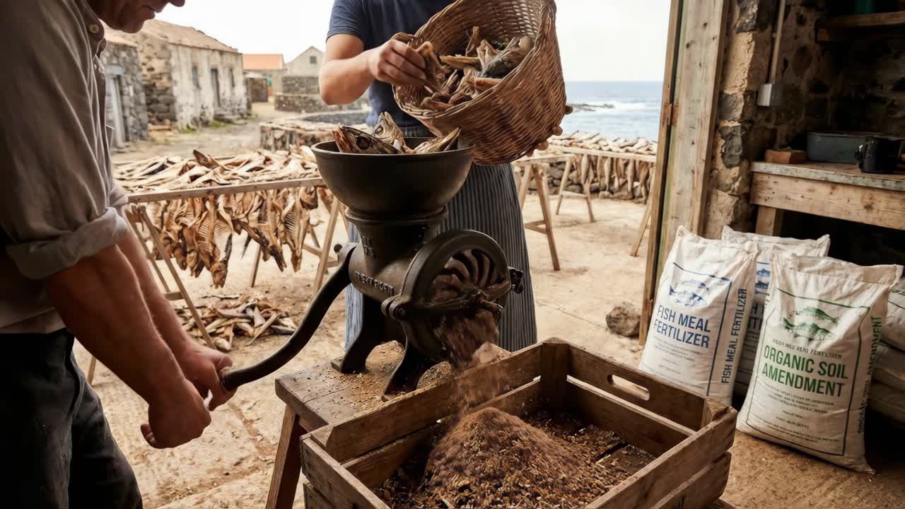 Fish Meal Production: Traditional Grinding Process