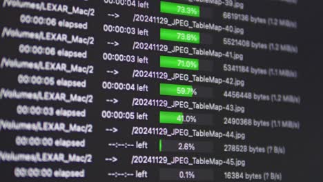 data processing action digital workspace screen capture technical environment close-up view information flow concept