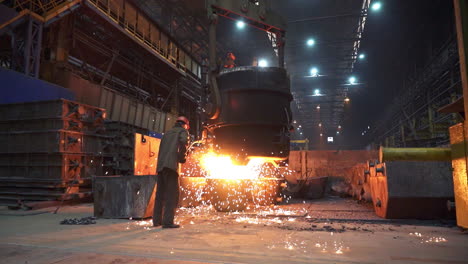 metal casting process in a foundry