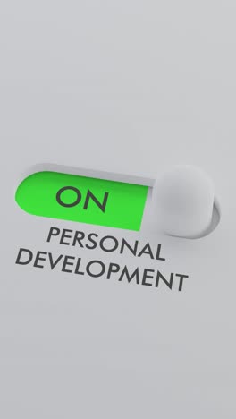 switching on the personal development switch vertical video