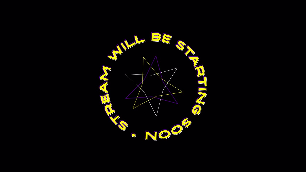 Animated 'Stream Will Be Starting Soon' Text with Geometric Shape