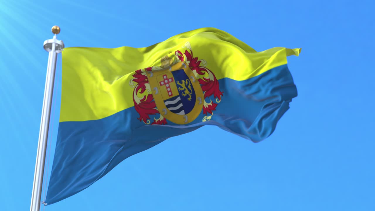 bandera de cumana, venezuela. bucle