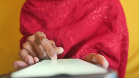 elderly woman using a smartphone