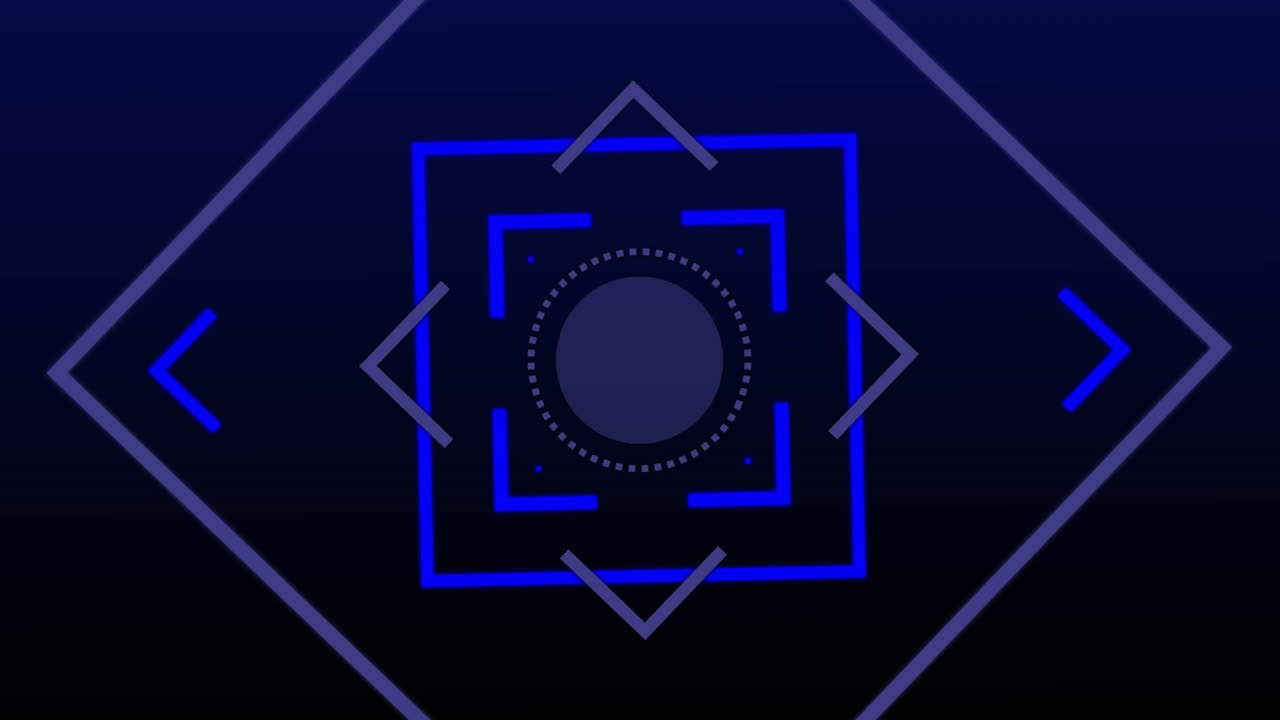 animación de cuadrados azules cambiando en fondo marino