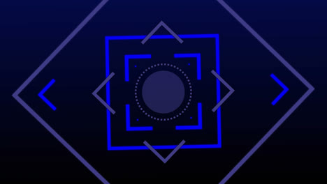 animación de cuadrados azules cambiando en fondo marino