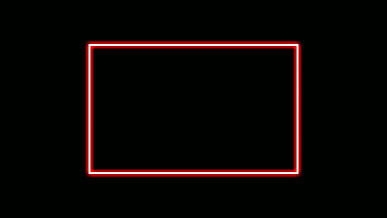 animación de borde de luz de neón sobre fondo negro