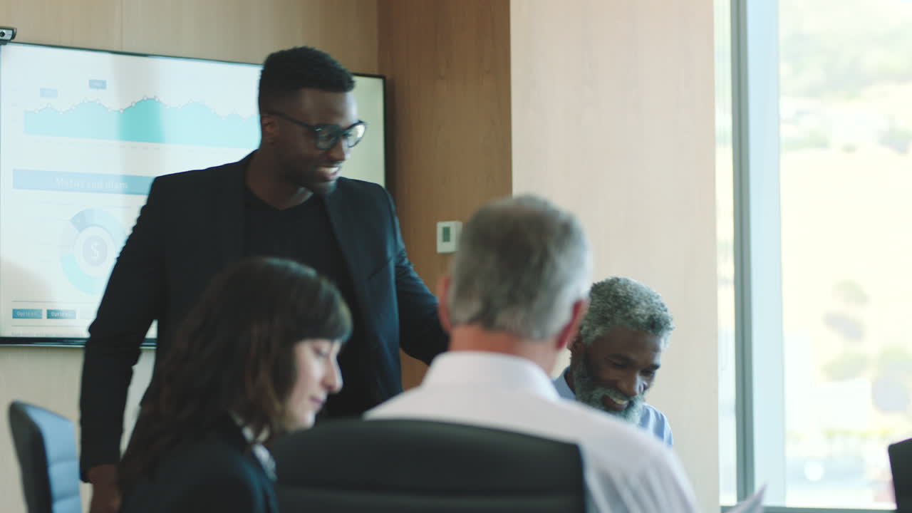 Handshake, success or business training