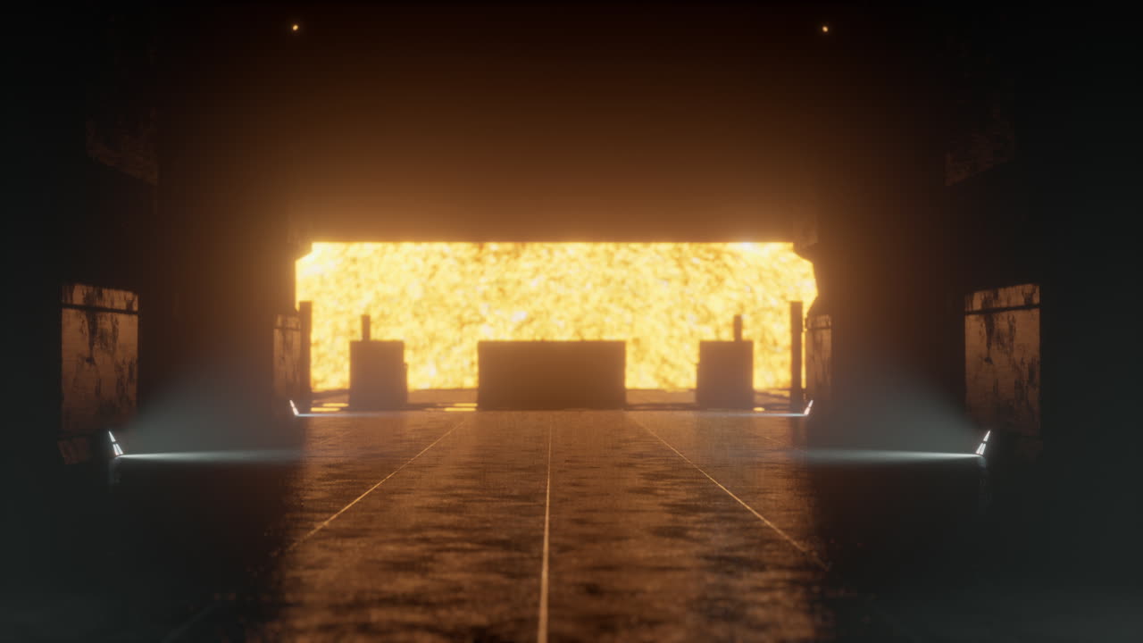 큰 태양 별 근처의 우주선의 내부