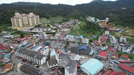 general landscape view of the brinchang district within the cameron highlands area of malaysia