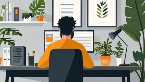 home office illustration