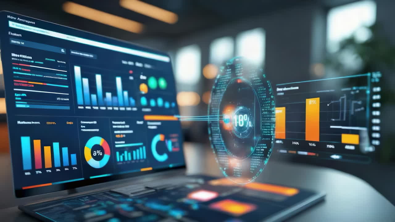 Dynamic Data Analytics Dashboard with Holographic Display