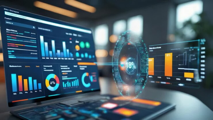 Dynamic Data Analytics Dashboard with Holographic Display