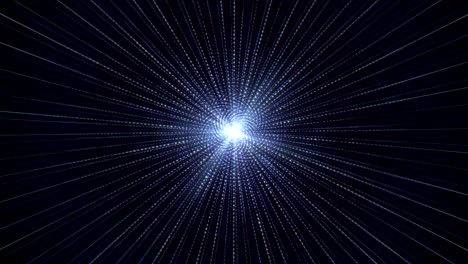 fondo de líneas de partículas radiales azules abstractas (con bucle)