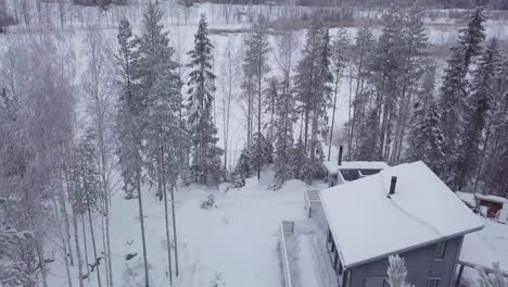 Acogedor-Refugio-De-Invierno-En-Los-Bosques-Escandinavos