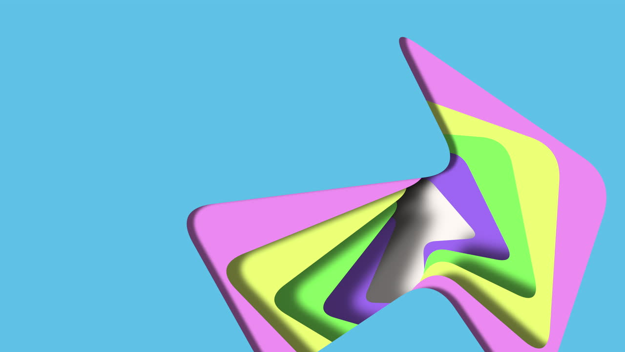 patrón de ondas de corte de papel de plástico de arco iris