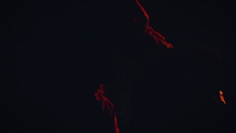 silhouette of a person in red light