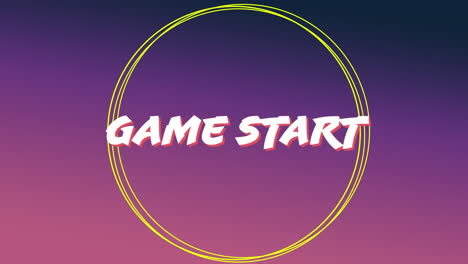 game start sign for an arcade game