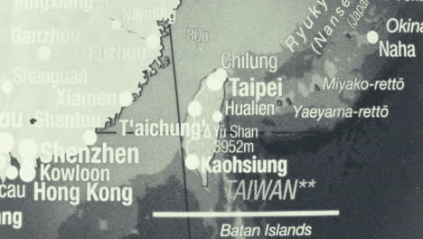 map of taiwan and surrounding regions in east asia