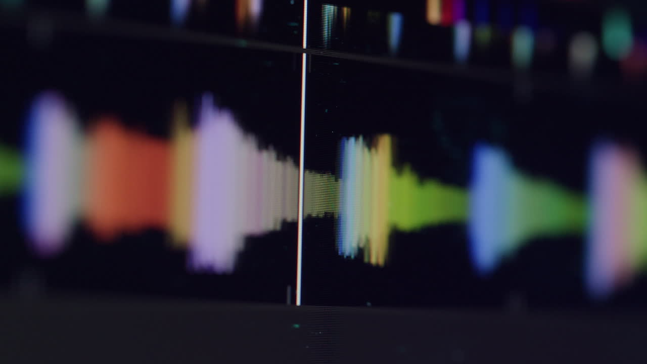 DJ with headphones and sunglasses playing music on festival in night club. Techno musician performing at nightclub for concert crowd of people, city bar.