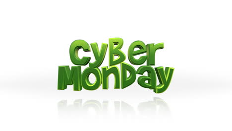 Cartoon-Cyber-Monday-text-on-clean-white-gradient