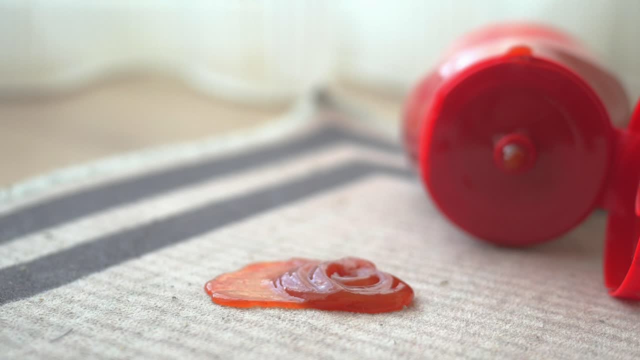 Ketchup Spill on Carpet
