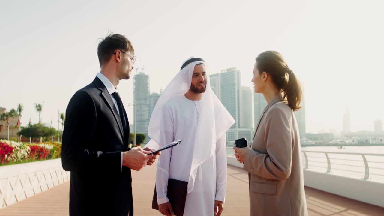 야외 비즈니스 회의