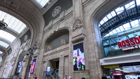 interior view of milan central train station