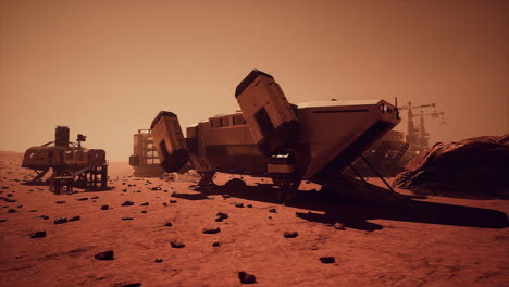 la nave espacial en marte
