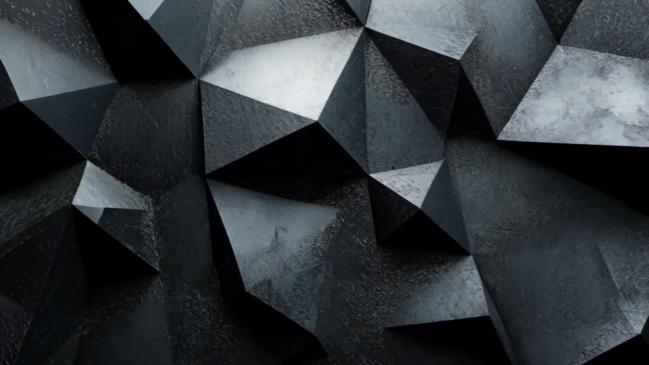 A black and white photo of a jagged, angular design. The photo has a moody, abstract feel to it