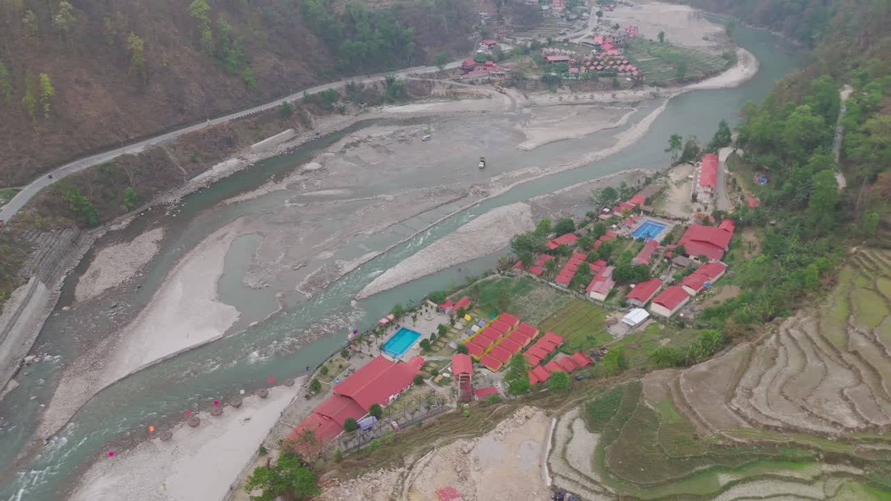 Dolalghat Sindhupalchok aerial view of nepal.