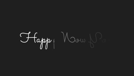 texto moderno de feliz año nuevo en gradiente negro
