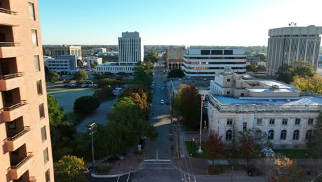 downtown newport news, virginia. aerial