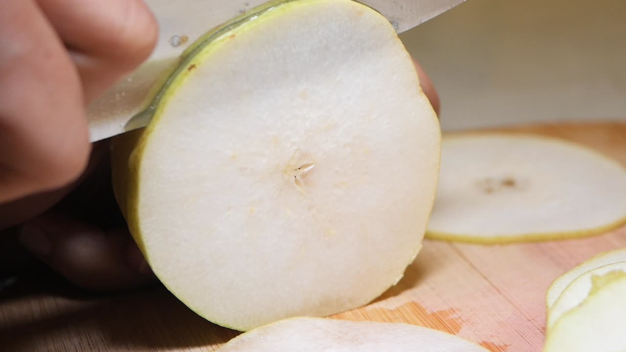 Cutting a Pear into Slices