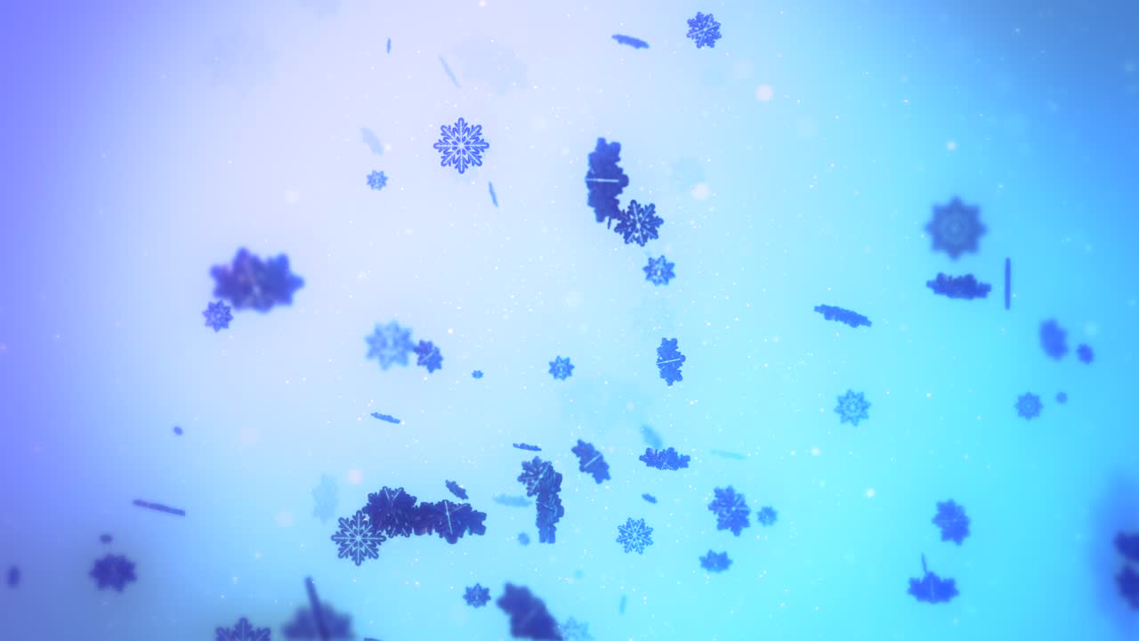 아름다운 스노우플레이크 3d 컨셉 애니메이션 루프