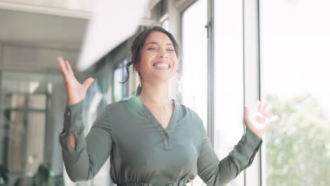 mujer de negocios creativa, sonrisa