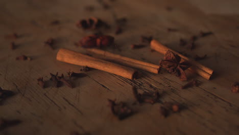 star anise falling on table