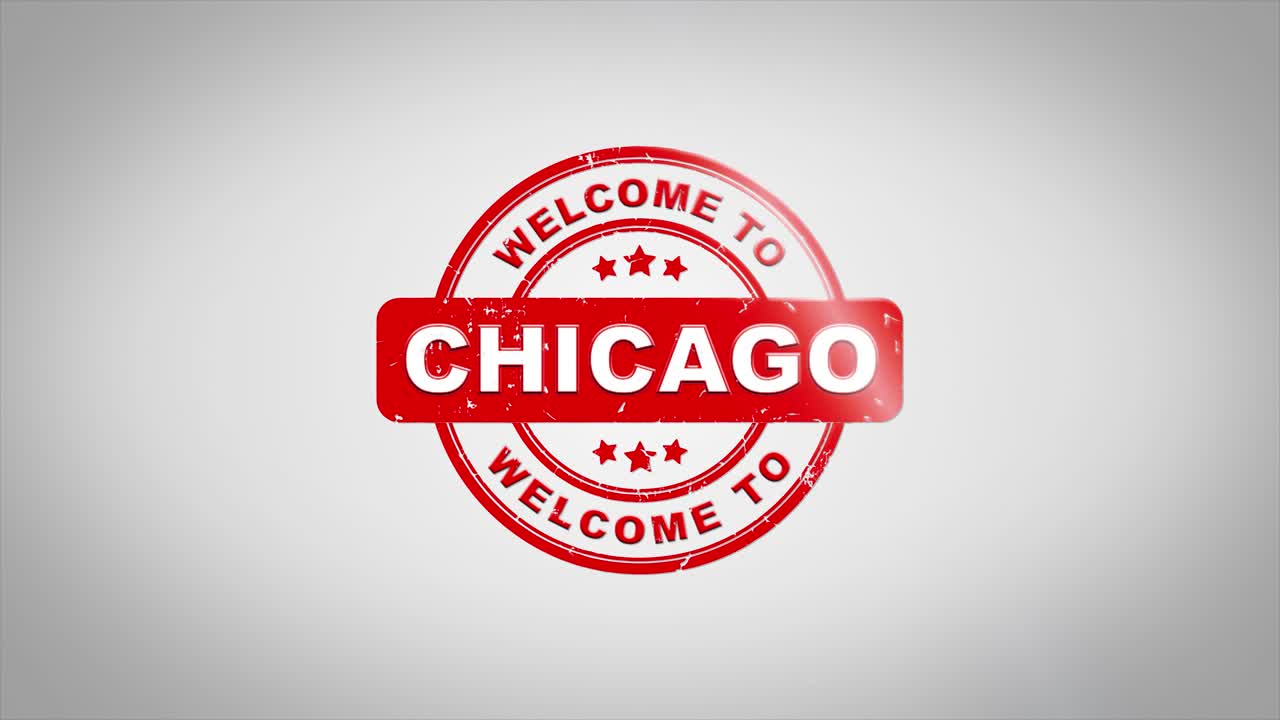 Willkommen in Chicago Stempel Grafikdesign