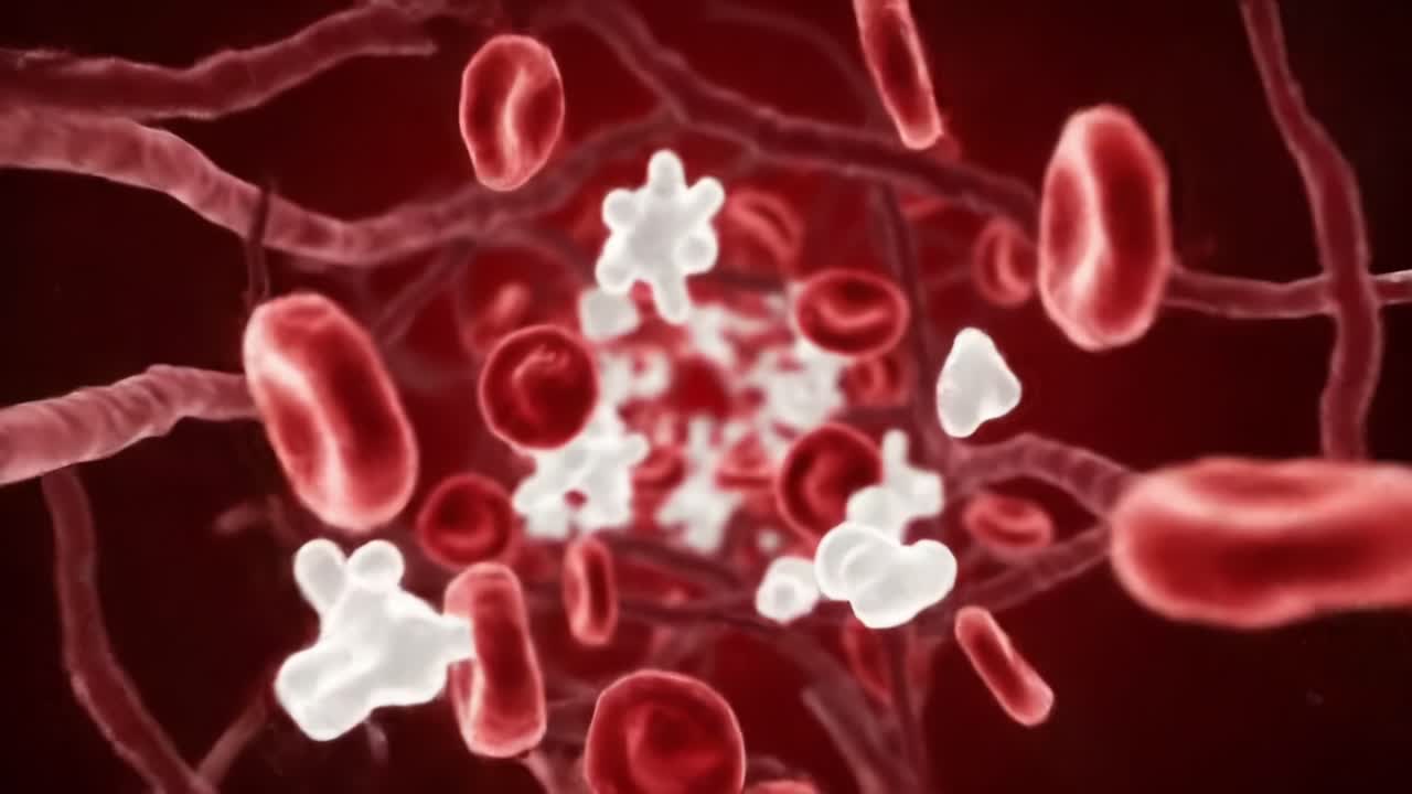 Exploring the Intricate Journey Within: A Visual Voyage Through the Bloodstream Showcasing Dynamic Interactions of Red and White Blood Cells