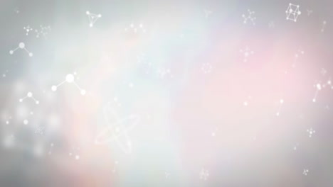 animación de múltiples redes de conexiones que caen sobre un fondo gris