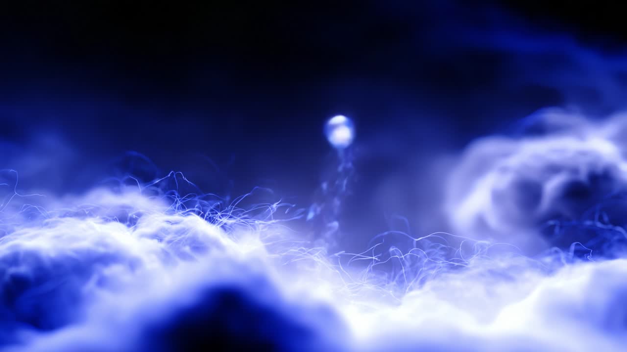 A Captivating View of Ethereal Blue Mist: Exploring the Depths of Atmospheric Phenomena in a Stunning Visual Display of Color and Texture