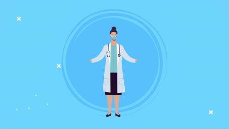 female doctor professional character design