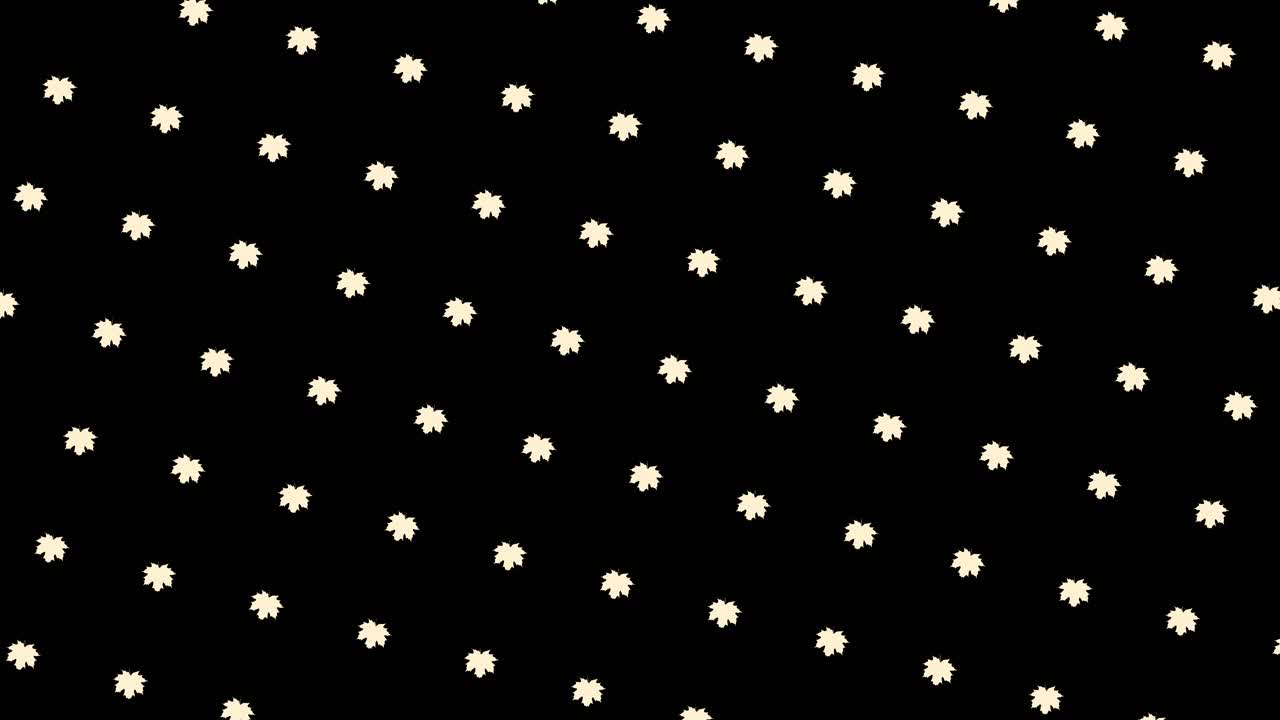 patrón de hoja de arce en fondo negro