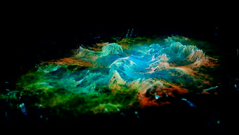 recreación única de partículas de la nebulosa del cangrejo